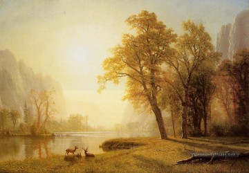 Canyon de la rivière Kings en Californie Albert Bierstadt paysage Peinture à l'huile